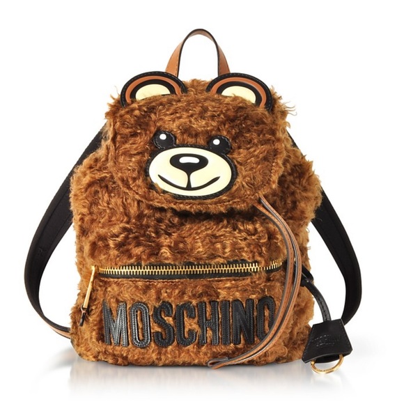 MOSCHINO-Teddy Bear Fleece Backpack - Picture 3 of 5